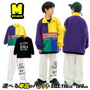 キッズダンス衣装 セットアップ ヒップホップ 上下セット パープル イエロー 切り替え ジャケット キッズ 防水 トップス 大きいサイズ ジャージ 子供服 ゆっ...