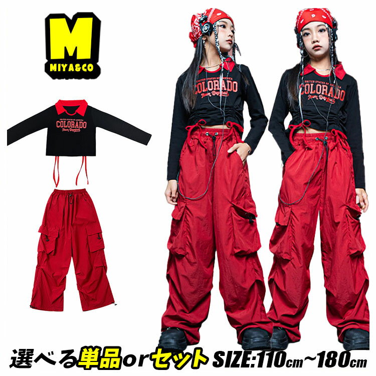 キッズ ダンス 衣装 セットアップ 赤 キッズ ダンス 衣装 ヒップホップ hiphop 子供 JAZZ キッズ ダンス カーゴパンツ キッズ チアガール 衣装 応援団 ダンス トップス へそ出し キッズ jazz K-POP 韓国 字母柄 発表会 おしゃれ 女の子 演出服 少女 ステージ衣装