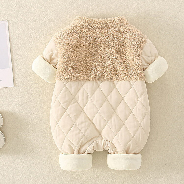 可愛い もこもこ ロンパース カバーオール ベービー服 子供服 ブラウン ブルー ベービー 赤ちゃん 新生児 韓国 動物 冬 春 秋 長袖 前開き 裏起毛 防寒 あったか 中綿 男女兼用 女の子 男の子 出産祝い ギフト退院 ベービー用品 プレゼント 出産準備 結婚祝い 3