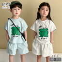 夏用 キッズ ジャージ 上下セット tシャツ ショートパンツ セットアップ 子供 夏用 カエル柄 かわいい 韓国子供服 女の子 男の子 スポーツ 半袖 綿 コッ...