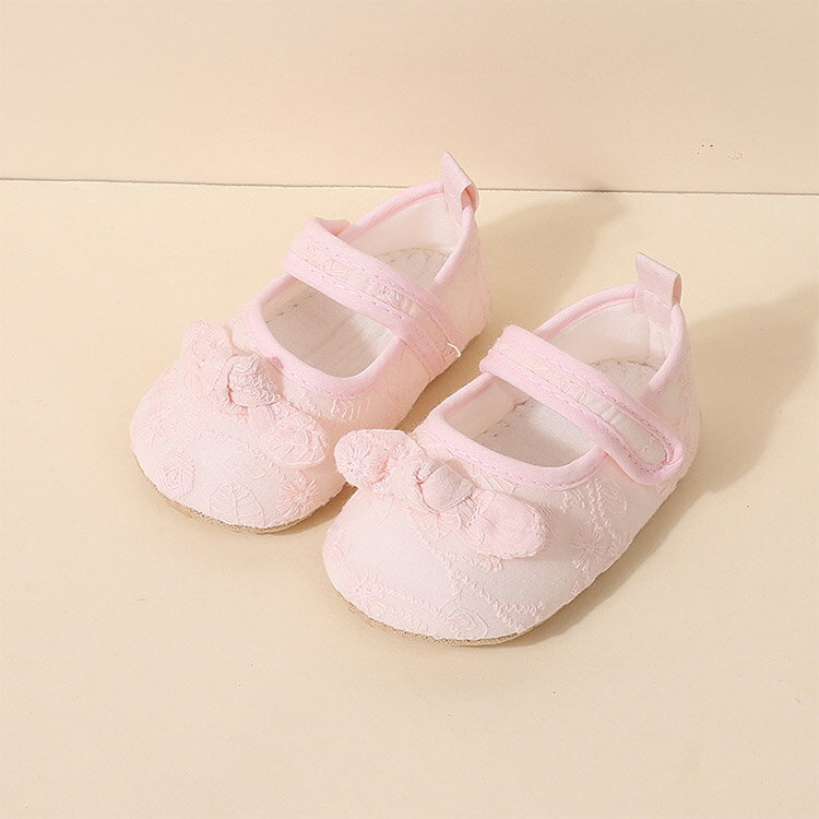 リボンストラップ ピンク ホワイト ベビーシューズルームシューズ ベビー サンダル ファーストシューズ 赤ちゃん 女児 柔らかい 通気 誕生日祝い 結婚式 出産祝い フォーマル 室内履き 歩行練習用 11cm 12cm 13cm 軽量 つま先保護 春 夏 秋 ベルクロ 初節句 七五三 2