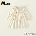 キッズ ワンピース 女の子 長袖 女児 韓国 子供服 かわいい 夏服 子供 長袖ワンピース 花柄 刺繍 ラウンドフリルカラー 夏祭り 七五三 前撮り ベビー服 ...