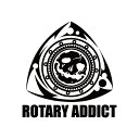 全20色 ロータリエンジン中毒 カッティングステッカー ROTARY ADDICT 髑髏 ドクロ マエワークスオリジナル engine カーシール EA-05