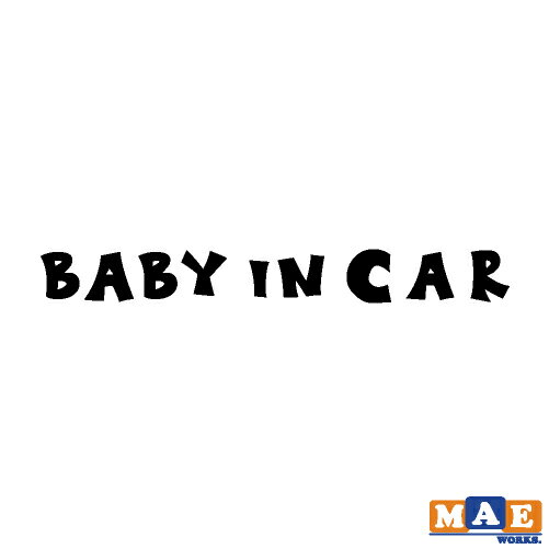 乐天商城 - 全20色 ベビーインカー カッティングステッカー 赤ちゃん BABY IN CAR シンプル かわいい 車 シール IC-15