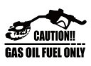 全20色 軽油限定車 注意書きカッティングステッカー CAUTION!! GAS OIL FUEL ONLY 髑髏 ドクロ マエワークスオリジナル ガスオイル燃...