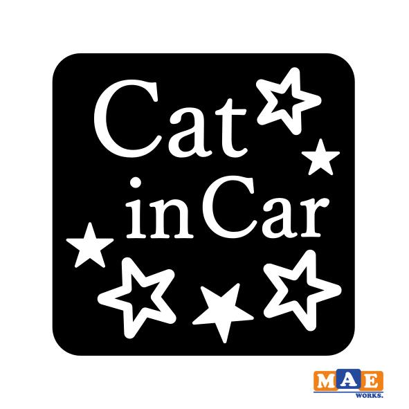 乐天商城 - 全20色 Cat in Car カッティングステッカー キャット イン カー 猫 かわいい ネコ シール 車 マエワークスオリジナル にゃんこ dcic-33