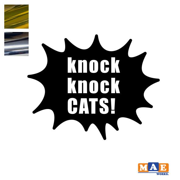樂天商城 - 金銀メッキカラー！ ねこバンバン カッティングステッカー マエワークスオリジナルステッカー 猫バンバン 猫シール NBC-28m