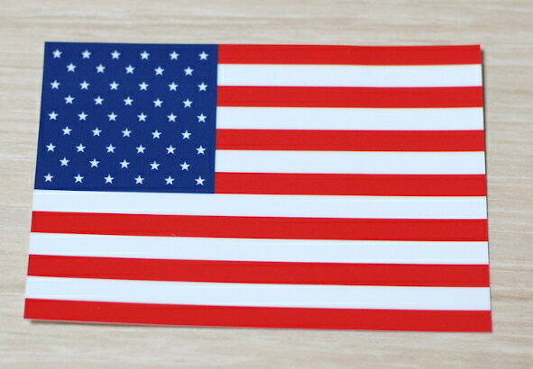 樂天商城 - 国旗ステッカー 2枚セット アメリカ インクジェット印刷 United States of America K-06