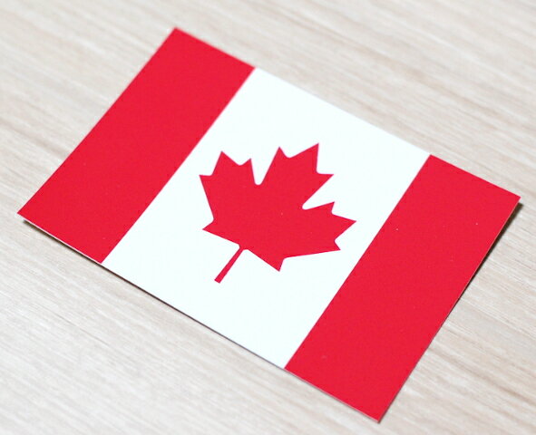 国旗ステッカー 2枚セット カナダ インクジェット印刷 Canada K-09(3.0)