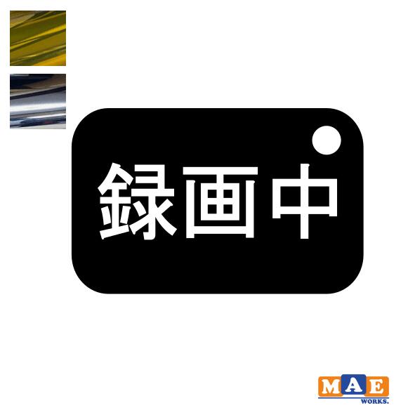 樂天商城 - 金銀メッキカラー REC ドライブレコーダー カッティングステッカー シンプル おしゃれ かっこいい シール 車 あおり運転 防止 録画 撮影 事故防止 マエワークスオリジナル rec-20m