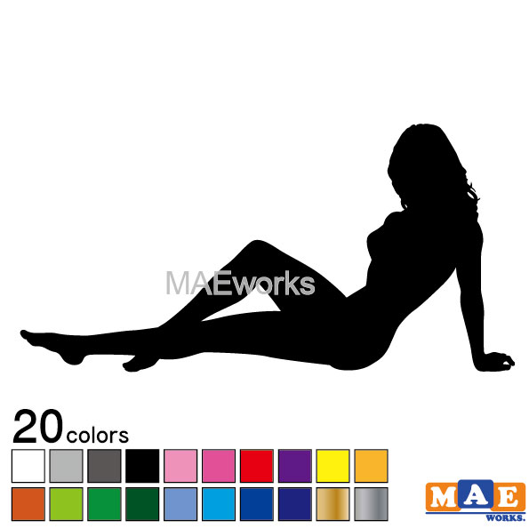 樂天商城 - 全20色 セクシー ステッカー 女性シルエット カッティングステッカー 車 バイク ヘルメット ツールボックス sexy シール SL-A02