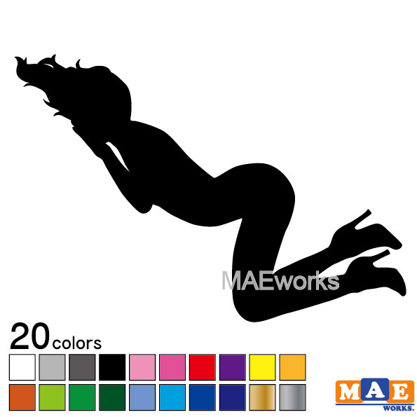 樂天商城 - 全20色 セクシー ステッカー 女性シルエット カッティングステッカー 車 バイク ヘルメット ツールボックス sexy シール SL-A06