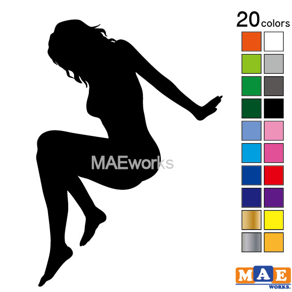 樂天商城 - 全20色 セクシー ステッカー 女性シルエット カッティングステッカー 車 バイク ヘルメット ツールボックス sexy シール SL-C07