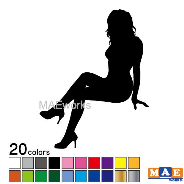 樂天商城 - 全20色 セクシー ステッカー 女性シルエット カッティングステッカー 車 バイク ヘルメット ツールボックス sexy シール SL-G03