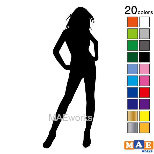 樂天商城 - 全20色 セクシー ステッカー 女性シルエット カッティングステッカー 車 バイク ヘルメット ツールボックス sexy シール SL-H09