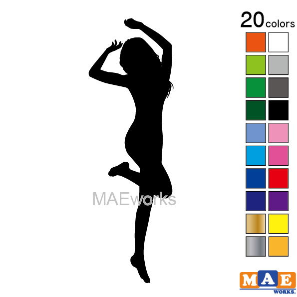 乐天商城 - 全20色 セクシー ステッカー 女性シルエット カッティングステッカー 車 バイク ヘルメット ツールボックス sexy シール SL-I01