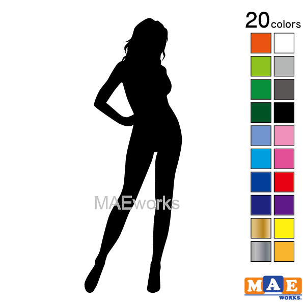 樂天商城 - 全20色 セクシー ステッカー 女性シルエット カッティングステッカー 車 バイク ヘルメット ツールボックス sexy シール SL-I02