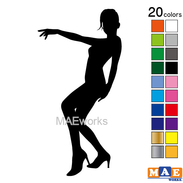乐天商城 - 全20色 セクシー ステッカー 女性シルエット カッティングステッカー 車 バイク ヘルメット ツールボックス sexy シール SL-I06