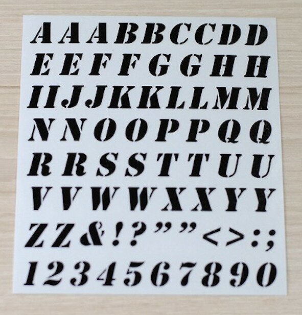 全20色 斜体ステンシル大文字 カッティングステッカー 小 1cm smo-09