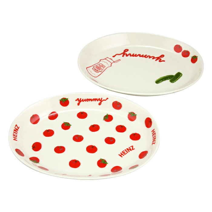 HEINZ ハインツ ペアオムライスセット 食器 お皿 プレート 2枚 トマト柄 おしゃれ プレゼント ギフト 贈り物 前畑 maebata