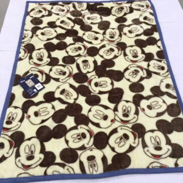 ハーフケット毛布 （ミッキーマウス/フェイシーズミッキー/ディズニー）約100×140cm　ニューマイヤー お昼寝毛布