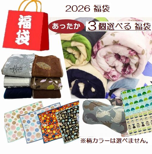 Rakuten - 福袋 2026 寝具 毛布 シングル 3個選べる 毛布福袋 柄込 おまかせ あったか すぐ使えます