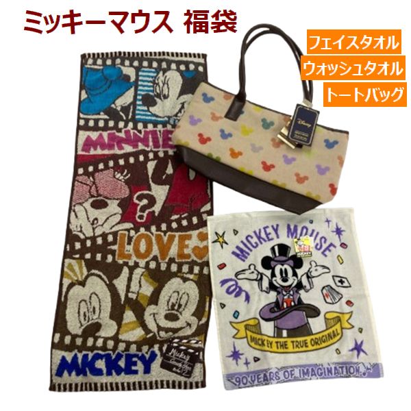 ミッキーマウス タオル福袋 毛布福袋 ディズニー 柄込 おまかせ かわいい フェイスタオル ウォッシュタオル 福袋
