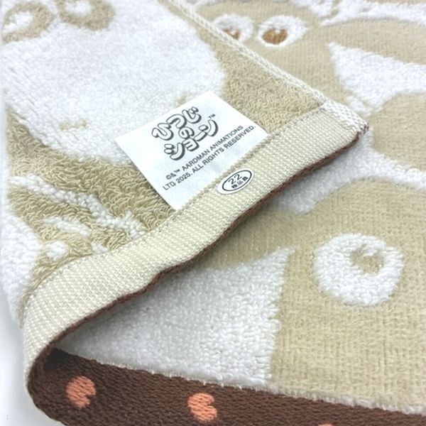 タオル福袋 寝具のまえだふとん店のひつじのショーン ミニタオル ウォッシュタオル フェイスタオル 1枚 かわいい 厚手 中厚 かわいい こども お手拭き キッズ 保育園 幼稚園 汗拭き ハンドタオル｜アングル3