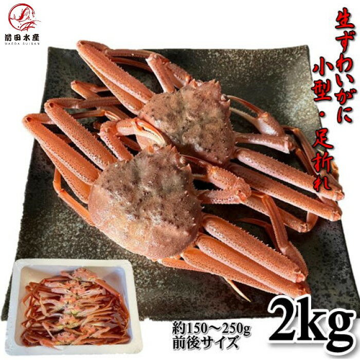 【北海道産】生オオズワイガニ　小型　2kg（約150〜250gサイズ）　足折れ・不足・甲羅割れ　訳あり　ずわい蟹　おお…