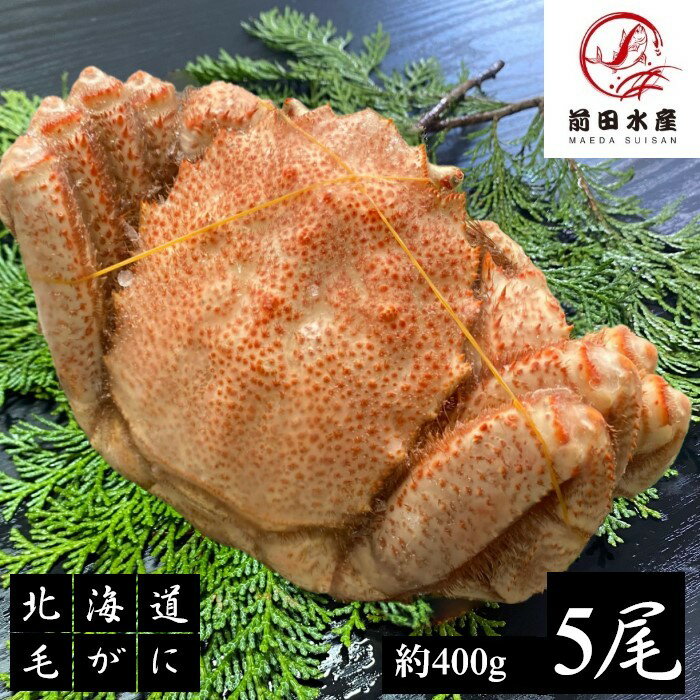 【北海道産】北海道産 毛蟹 5尾(約400g前後サイズ) 付け足 ボイル済み 冷凍 毛ガニ けがに 毛がに 蟹 かに 道産品 お歳暮 お祝い 父の日 母の日 コロナ 応援 備蓄 お取り寄せ
