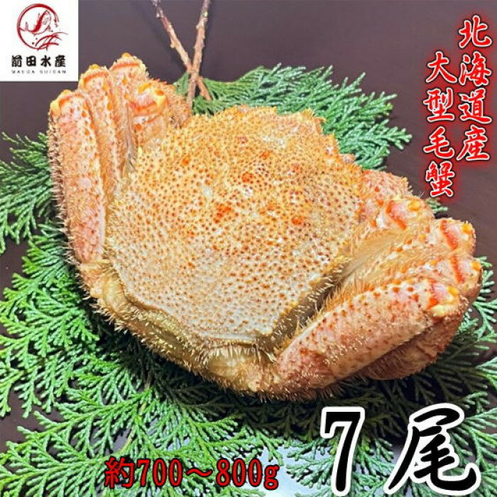 【ギフト】大型毛蟹 7尾(700-800gサイズ) 北海道産 ボイル 付け足 一部訳あり 冷凍 お中元 お歳暮 母の日 父の日 フードロス 毛蟹 毛ガニ けがに