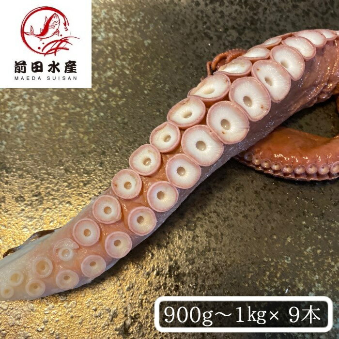 【北海道直送】【北海道産】特大!ボイルタコ足 9本(約900g〜1kg) 冷凍 ボイル済み お刺身 蛸足 たこ足 道産 コロナ 応援 母の日 父の日 お中元 お歳暮 ギフト 贈答