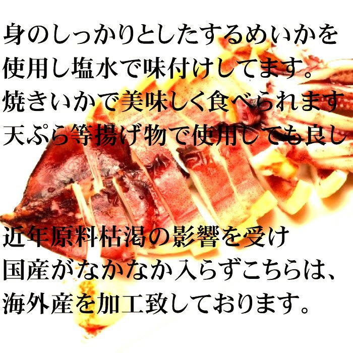 【たっぷり4尾分！】するめいか一夜干し2枚入れ2パック　1枚約25センチ前後　冷凍　焼きいか　天ぷら　炊き込みご飯