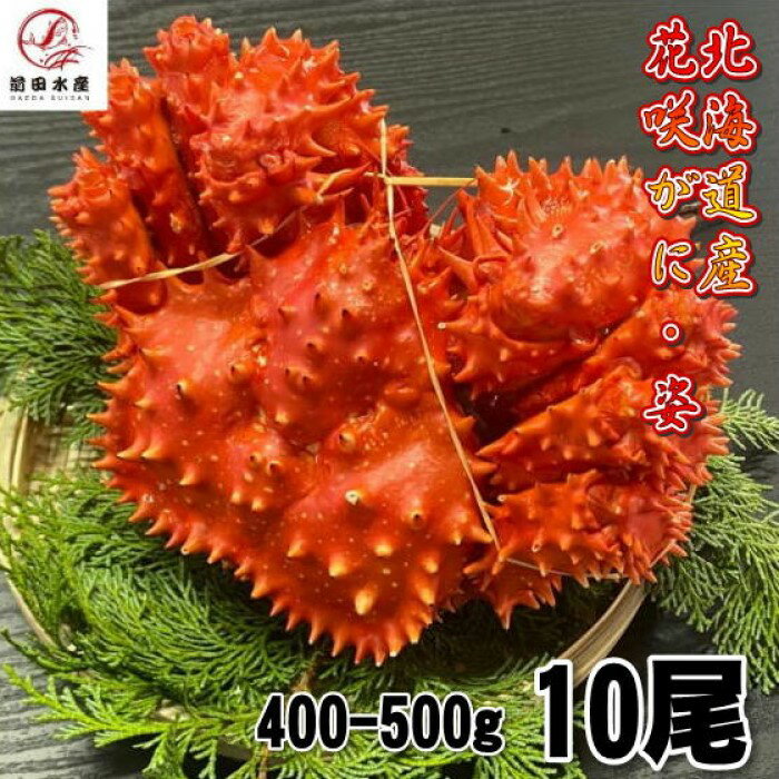 花咲ガニ 【訳あり】花咲がに　10尾（約400−500gサイズ）　ボイル　北海道産　花咲ガニ　花咲きがに　蟹　かに　母の日　父の日　お中元　お歳暮