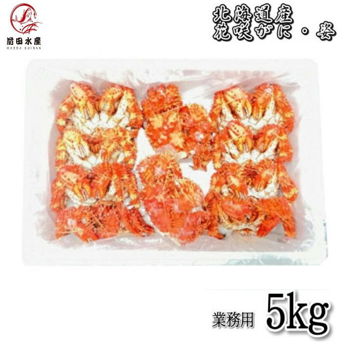 【訳あり】花咲がに　5kg(9-10尾入れ)　業務用サイズ　ボイル　北海道産　花咲ガニ　花咲きがに　蟹　..