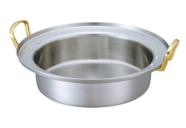 電磁調理器 用 すき焼き 鍋 深型 30cm (2.8L)  IH ・ オール熱源 対応 直火 OK 日本製 国産 ポイント10倍