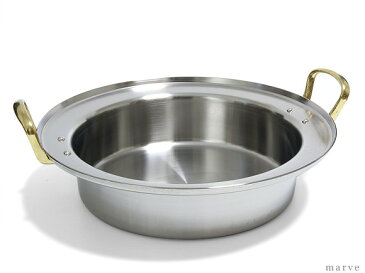 電磁調理器 用 すき焼き 鍋 深型 30cm (2.8L)  IH ・ オール熱源 対応 直火 OK 日本製 国産 ポイント10倍