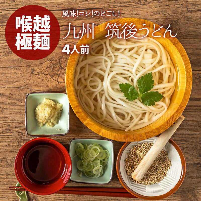 [ポイント3倍] うどん 乾麺 4人前 ゆで時間7分 筑後うどん ざるうどん かけうどん 厳選良縁うどん粉 使用 冷たい つゆ 温かい うどんス..