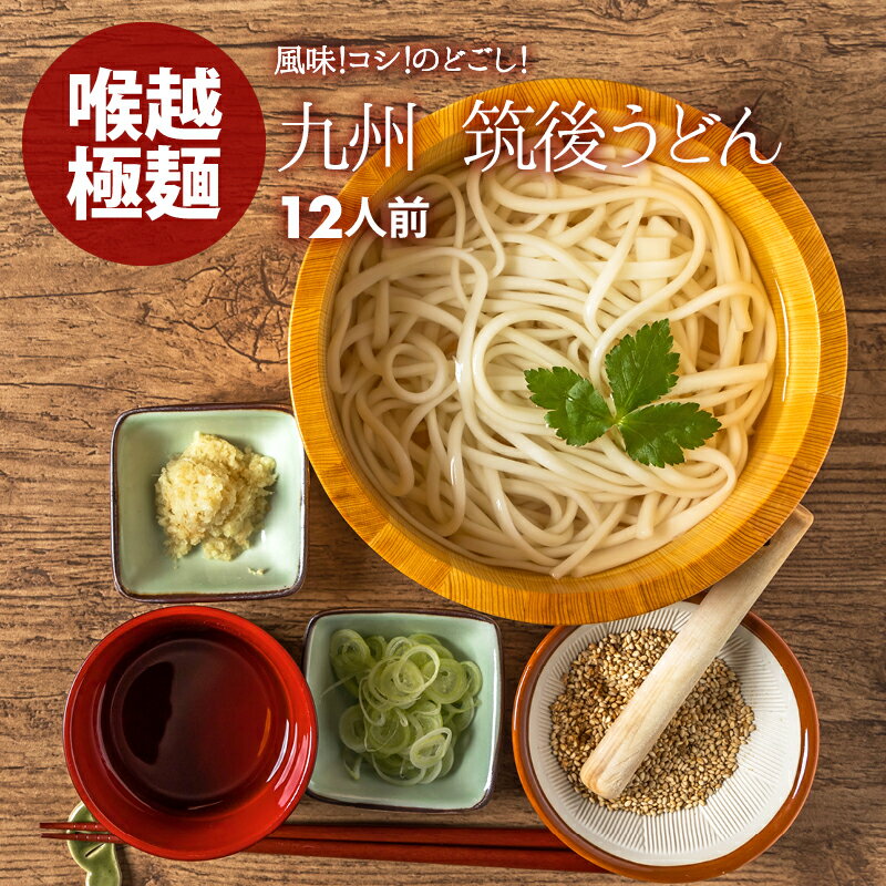 [ポイント3倍] 筑後うどん 乾麺 12人前(6袋) うどん ゆで時間7分 ざるうどん かけうどん 厳選良縁うどん粉 使用 冷たい つゆ 温かい う..