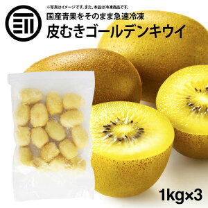 クーポンで23％OFF　国産 佐賀県産 ゴールドキウイ 皮なし 冷凍 1kg(1000g) x 3袋 無添加 きうい 果物 果実 フルーツ おやつ トッピング ヨーグルト ジャム スムージー ジュース 美容 健康 便利 お徳用 家庭用 業務用 買い回り 買回り