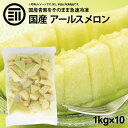 前田家 無添加 アールスメロン 冷凍 計10kg 1kg×10袋 国産 鹿児島県産 種 ワタ 皮なし カット スライス マスクメロン めろん 青肉 果物 果実 ...