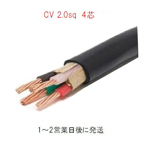 600V CV 2SQx4C 100m巻 ケーブル 電線 CV2 4芯 cv2sq フジクラ 住電日立