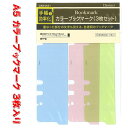システム手帳 リフィル A5 カラーブックマーク 3枚セット プラスチック製 デスクサイズ 6穴 レフィル ダヴィンチ 【ネコポス便対応】