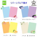 【楽天1位】リバーシブル下敷き B5 小学生におすすめ したじき 軽くて折れにくい シンプル おしゃれでかわいい マカロン 新入学 M-330 イカリボシ 日本...