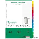 A4 インデックス 12山 ラミネート加工 30穴 書類整理 マルマン LT4012