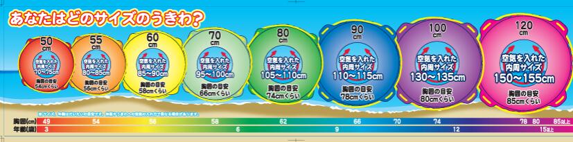 大人用のかわいいスイカ柄のカラフルな浮き輪 直径100cm スィートサマー かなり大...
