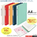 【楽天1位】リングバインダー A4 30穴 クリアファイル 10ポケット プラスチック製 カラフル N-7682 リヒト