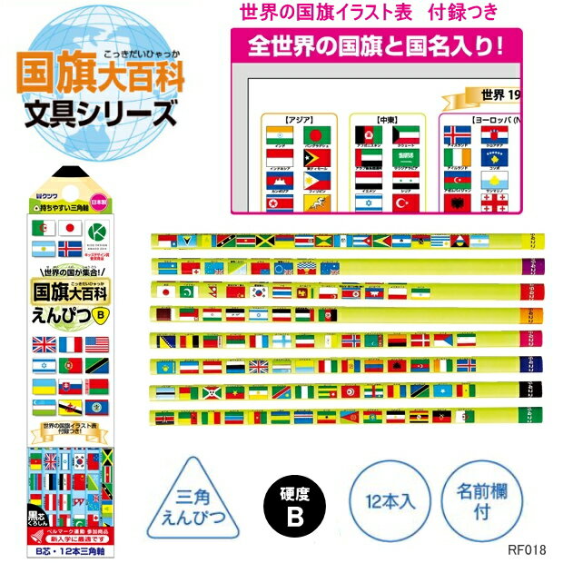 世界の国旗　三角鉛筆　B　国旗大百科文具シリーズのサムネイル