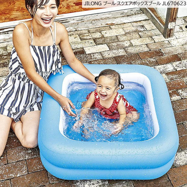 人気のビニールプール　子供用水遊びプール　四角いプール