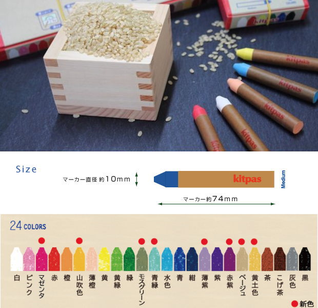 【楽天1位】キットパス ミディアム 24色 ラ...の紹介画像2